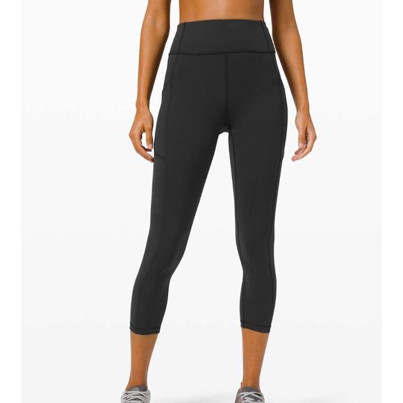 Lululemon Women's Invigorate High-Rise Crop 23" Athleisure Leggings Black Size 2 - Picture 8 of 10
